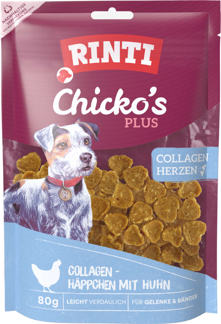 RINTI Hundeleckerlis Chicko's Plus Collagen Herzen